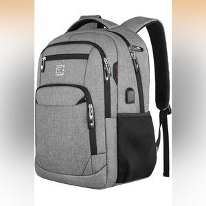 Laptop Backpack Business Travel Anti Theft Slim Durable with USB‎ Gray NEW